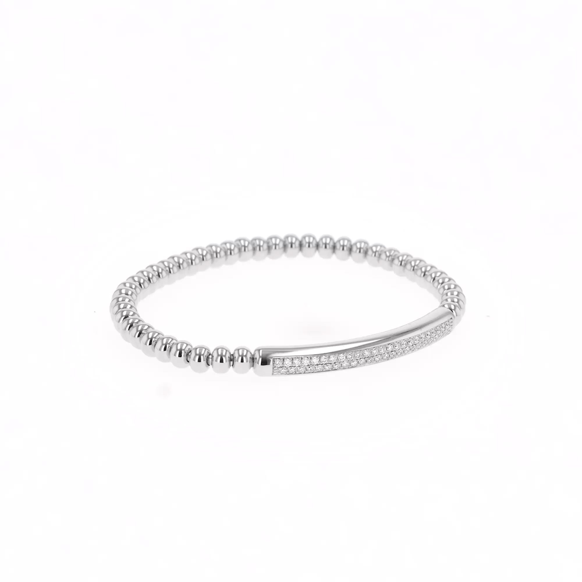 Bohemia 0.53ct Large Expandable Diamond Bracelet in 18ct White Gold