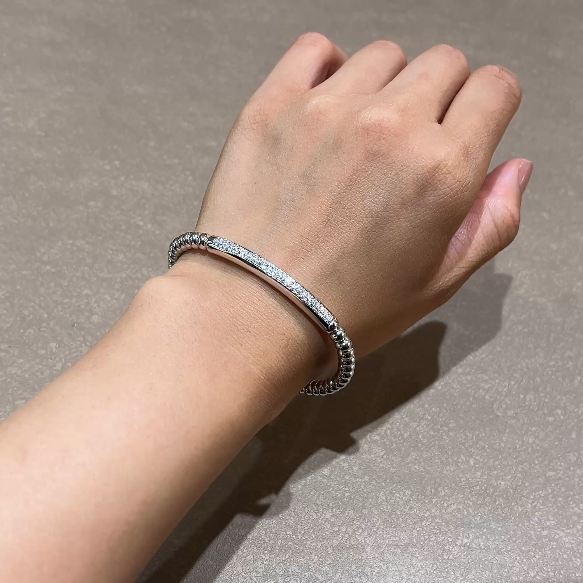 Bohemia 0.53ct Large Expandable Diamond Bracelet in 18ct White Gold