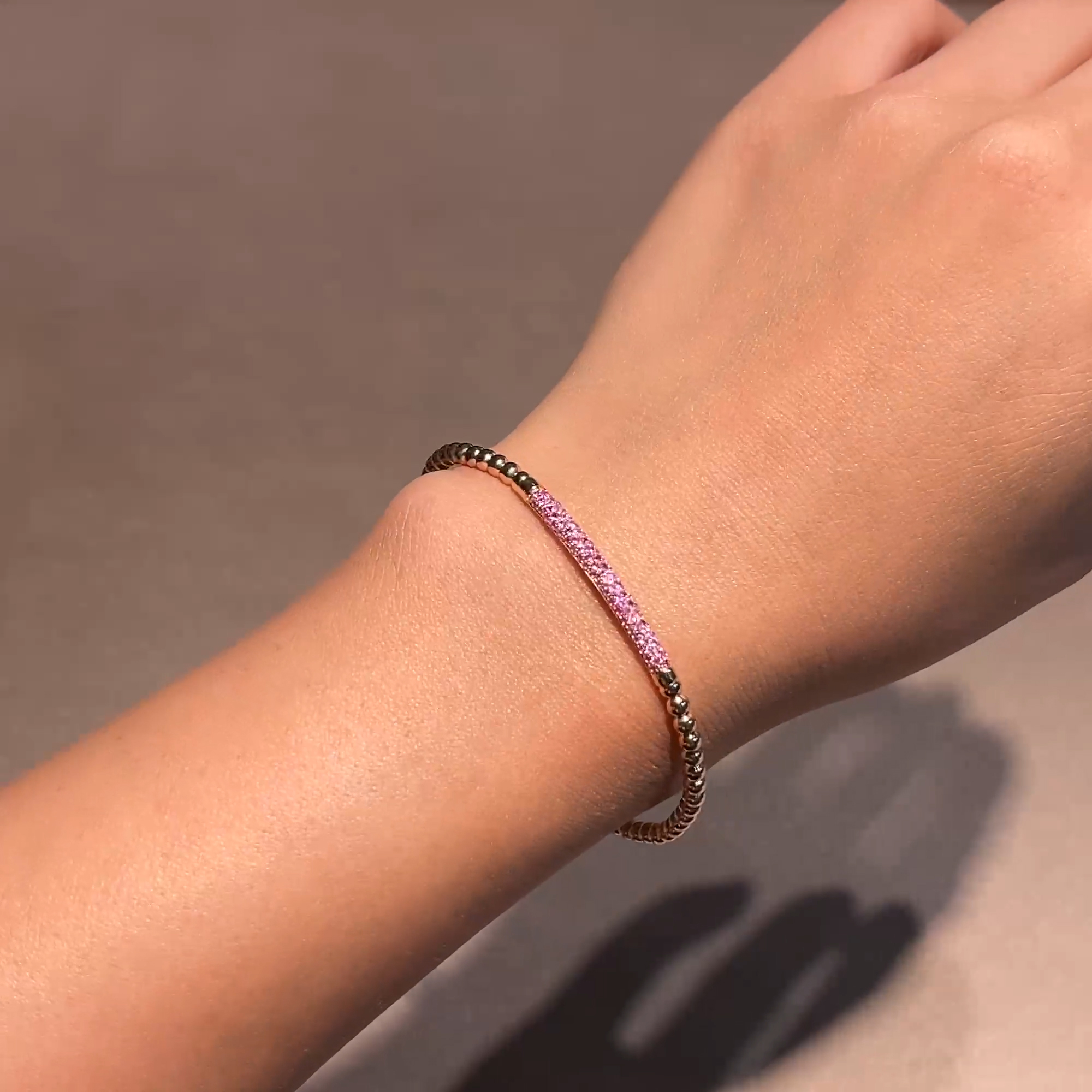 Bohemia 0.60ct Expandable Pink Sapphire Bangle in 18ct Rose Gold