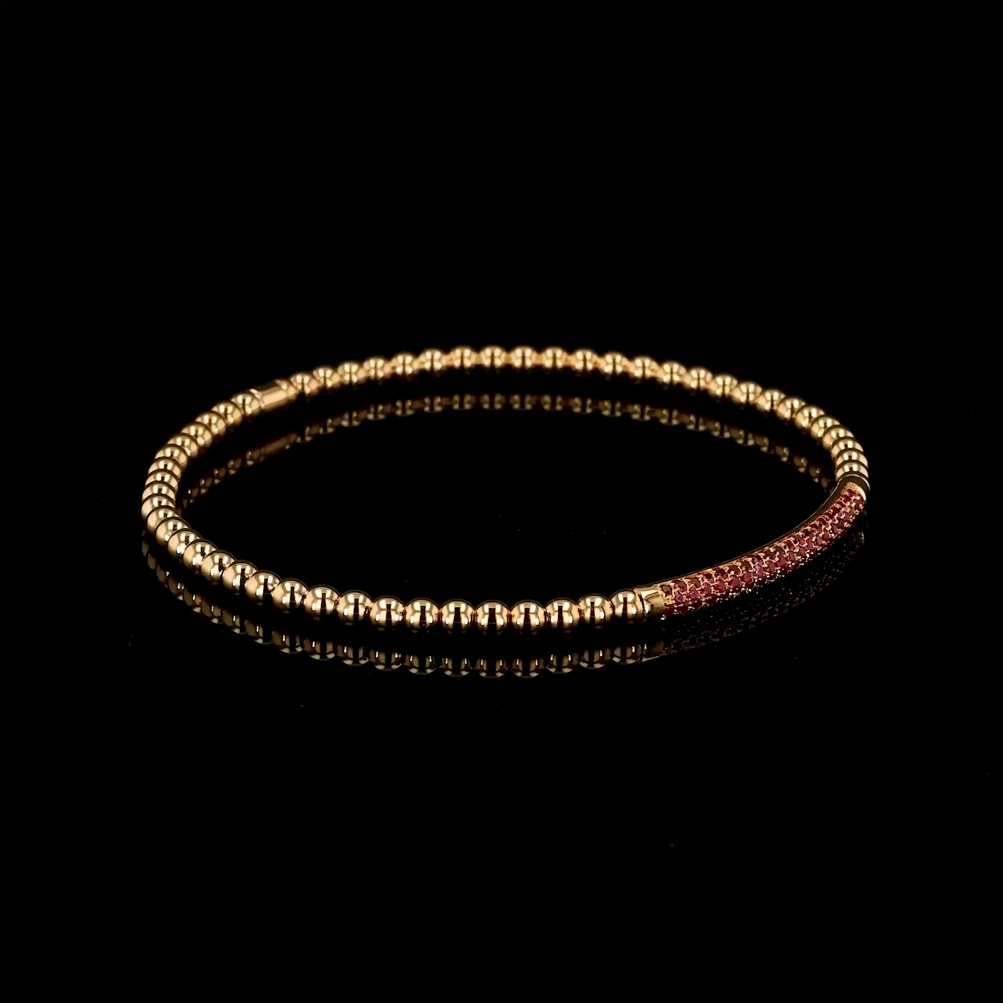 Bohemia 0.544ct Ruby Expandable Bangle in 18ct Yellow Gold