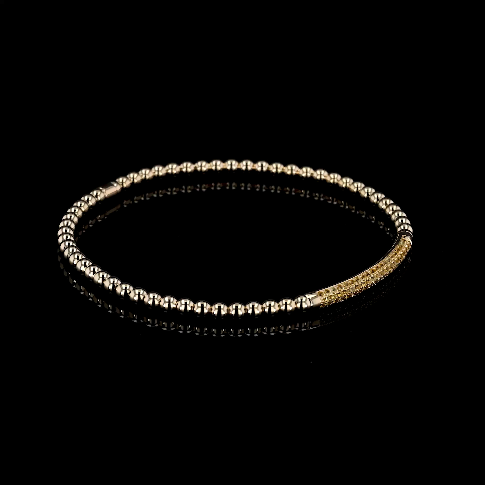 Bohemia 0.56ct Yellow Sapphire Expandable Bangle  in 18ct Yellow Gold