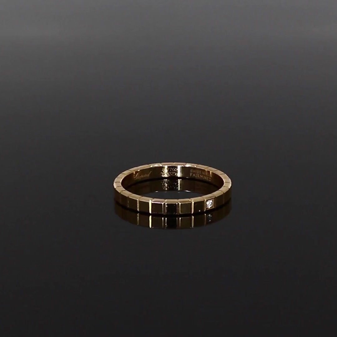 Chopard Ice Cube Diamond Ring 0.01ct in 18ct Rose Gold