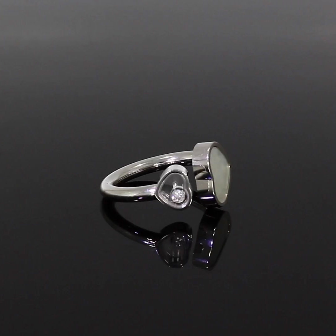 Chopard Happy Hearts Solitaire Ring 0.04ct in 18ct White Gold