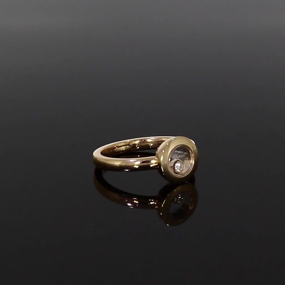 Chopard Happy Diamonds Solitaire Ring 0.05ct in 18ct Rose Gold