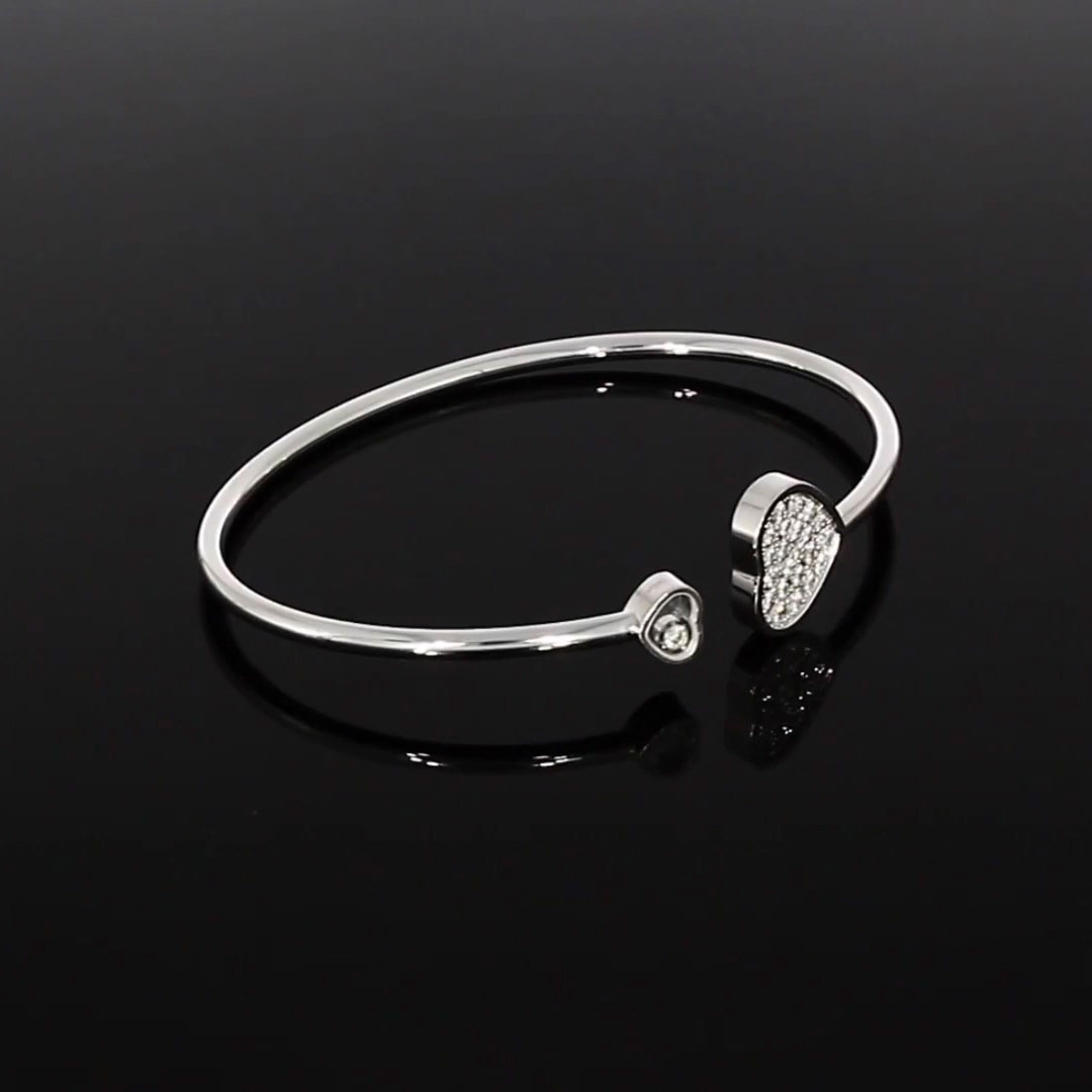 Chopard Happy Hearts Bangle 0.45ct in 18ct White Gold