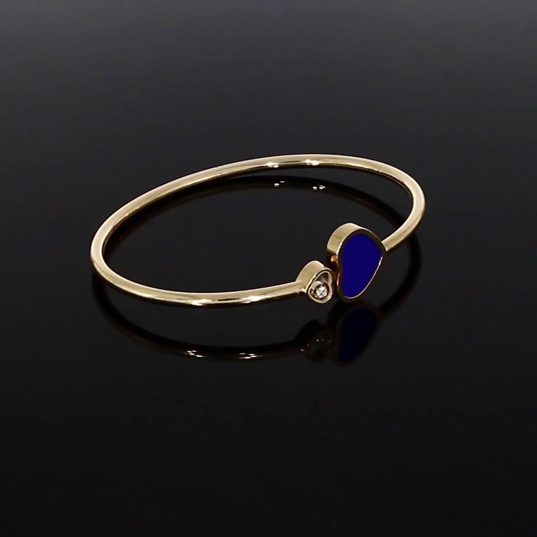 Chopard Happy Hearts Navy Bangle 0.05ct in 18ct Rose Gold