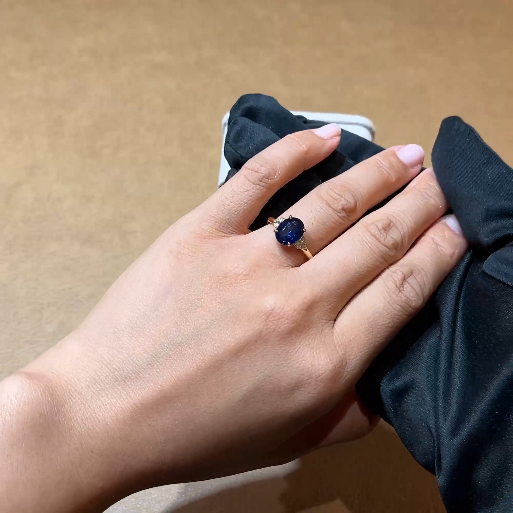 Oval Cut 3.06ct Sapphire and Diamond Ring in 18ct Yellow Gold