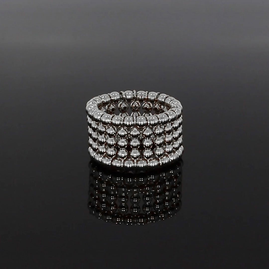 Bohemia Polished Expandable Ring<br /> in White Gold