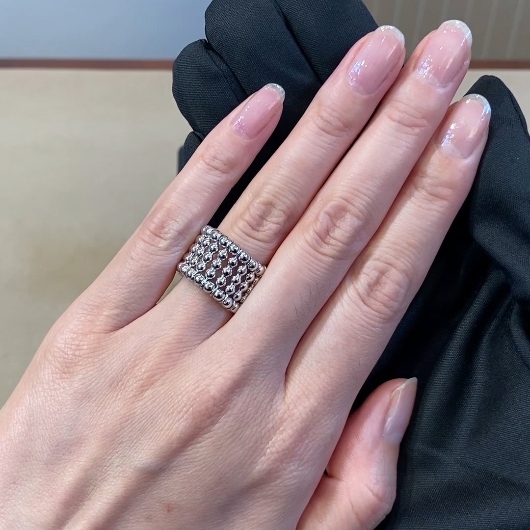 Bohemia Expandable Five Row Ring in 18ct White Gold