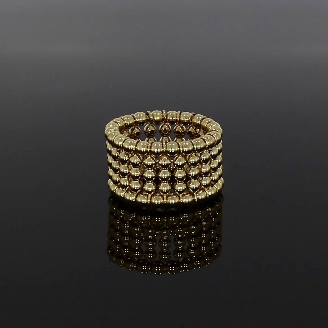 Bohemia Polished Expandable Ring<br /> in Yellow Gold