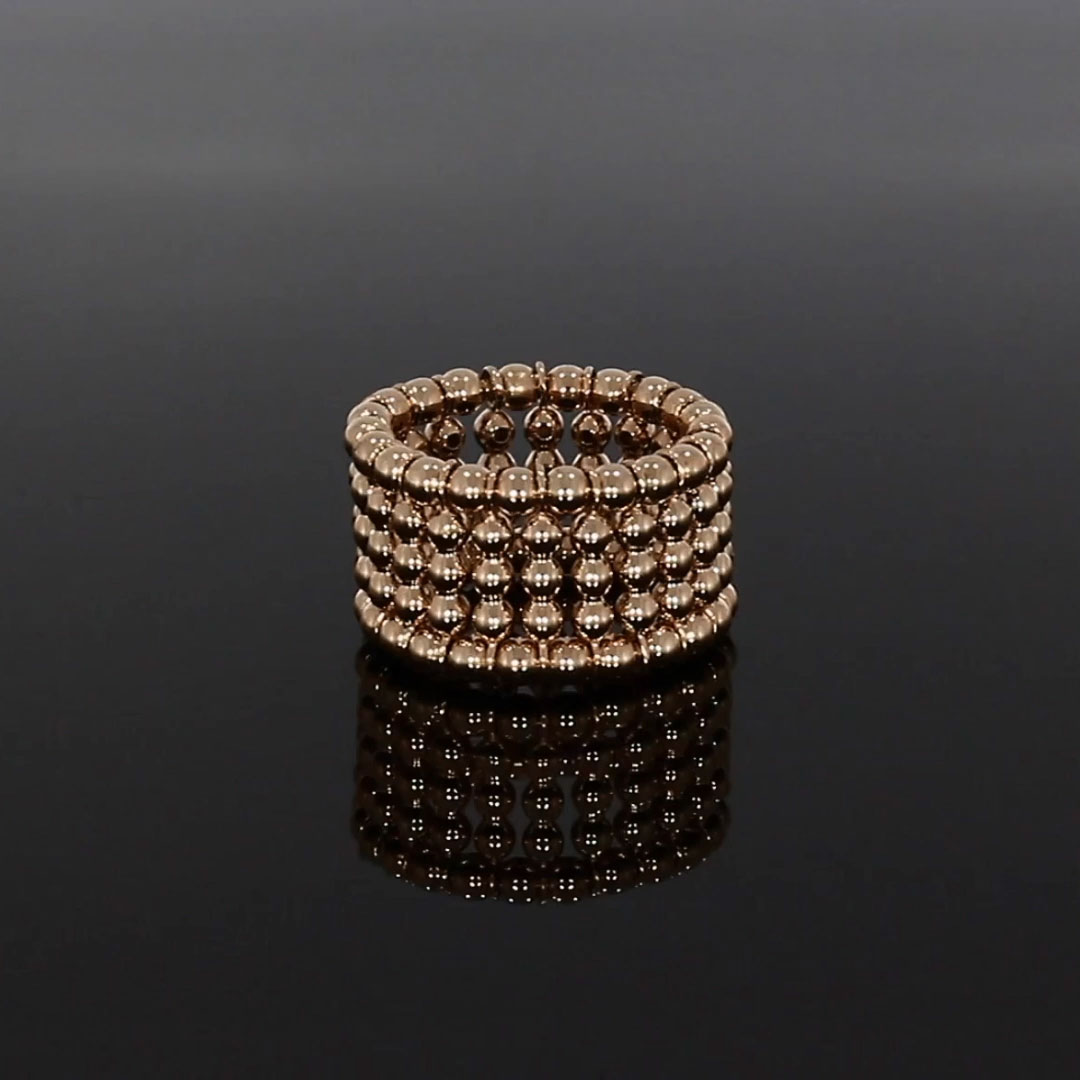 Bohemia Expandable Five Row Ring in 18ct Yellow Gold