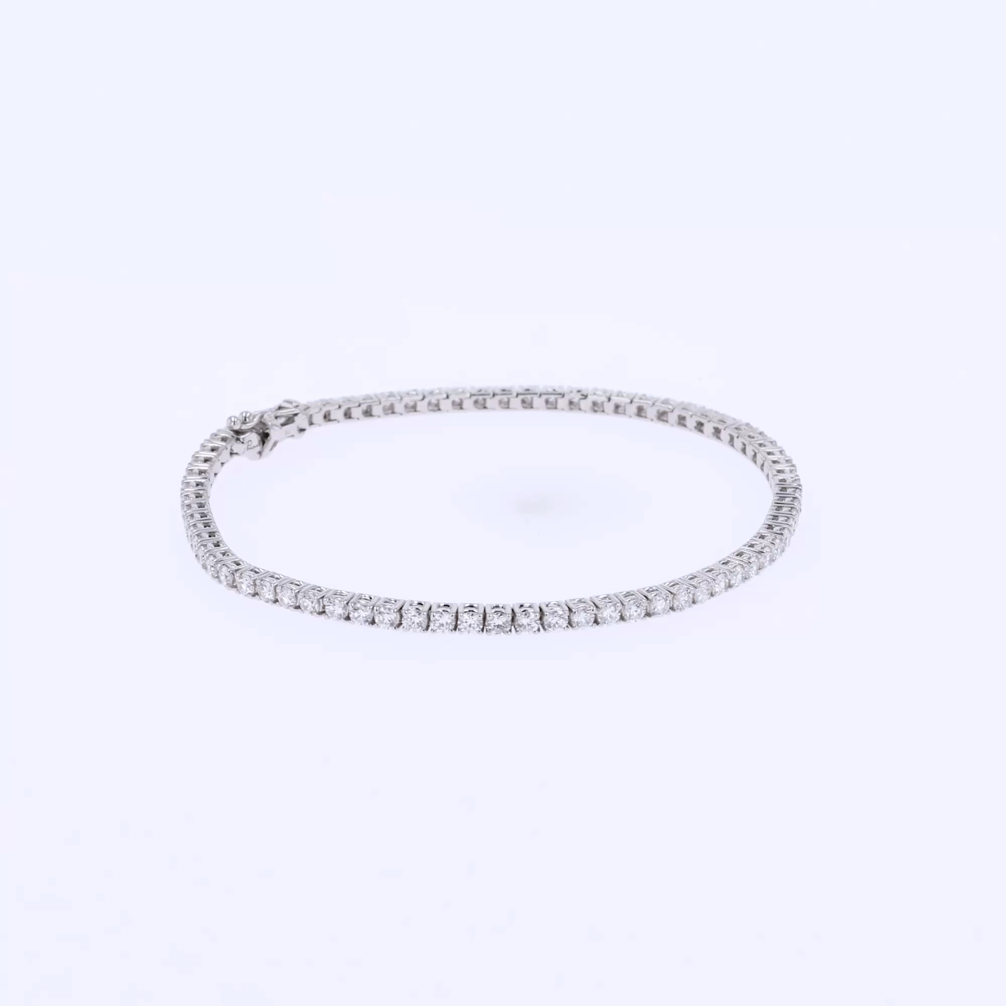 Brilliant Cut Diamond Line Bracelet 2.97ct in 18ct White Gold