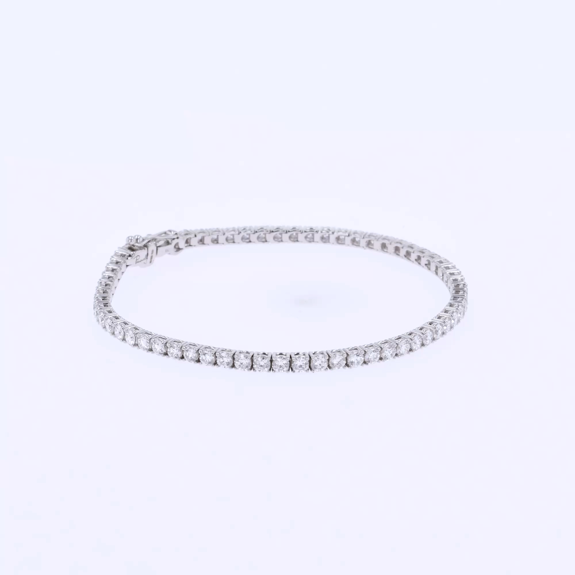 Brilliant Cut Diamond Line Bracelet 4.20ct in 18ct White Gold