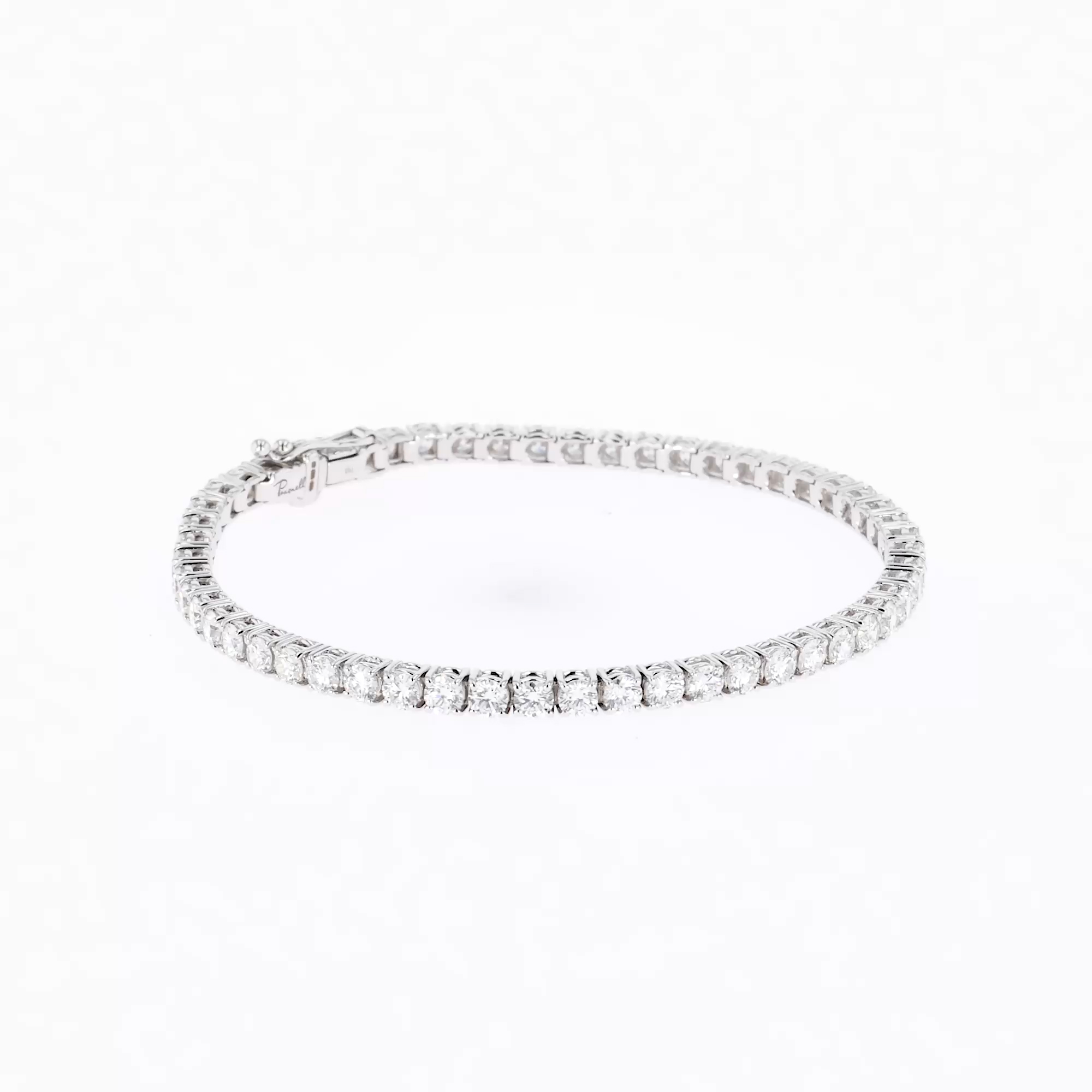 Brilliant Cut Diamond Line Bracelet 5.53ct in 18ct White Gold
