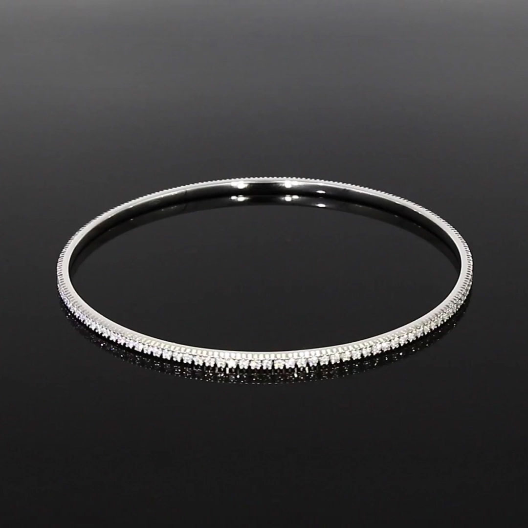 Diamond Eternity Bangle 2.13ct in 18ct White Gold