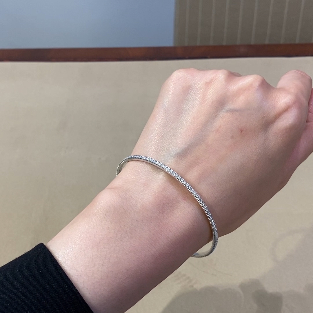 Diamond Eternity Bangle 2.13ct in 18ct White Gold