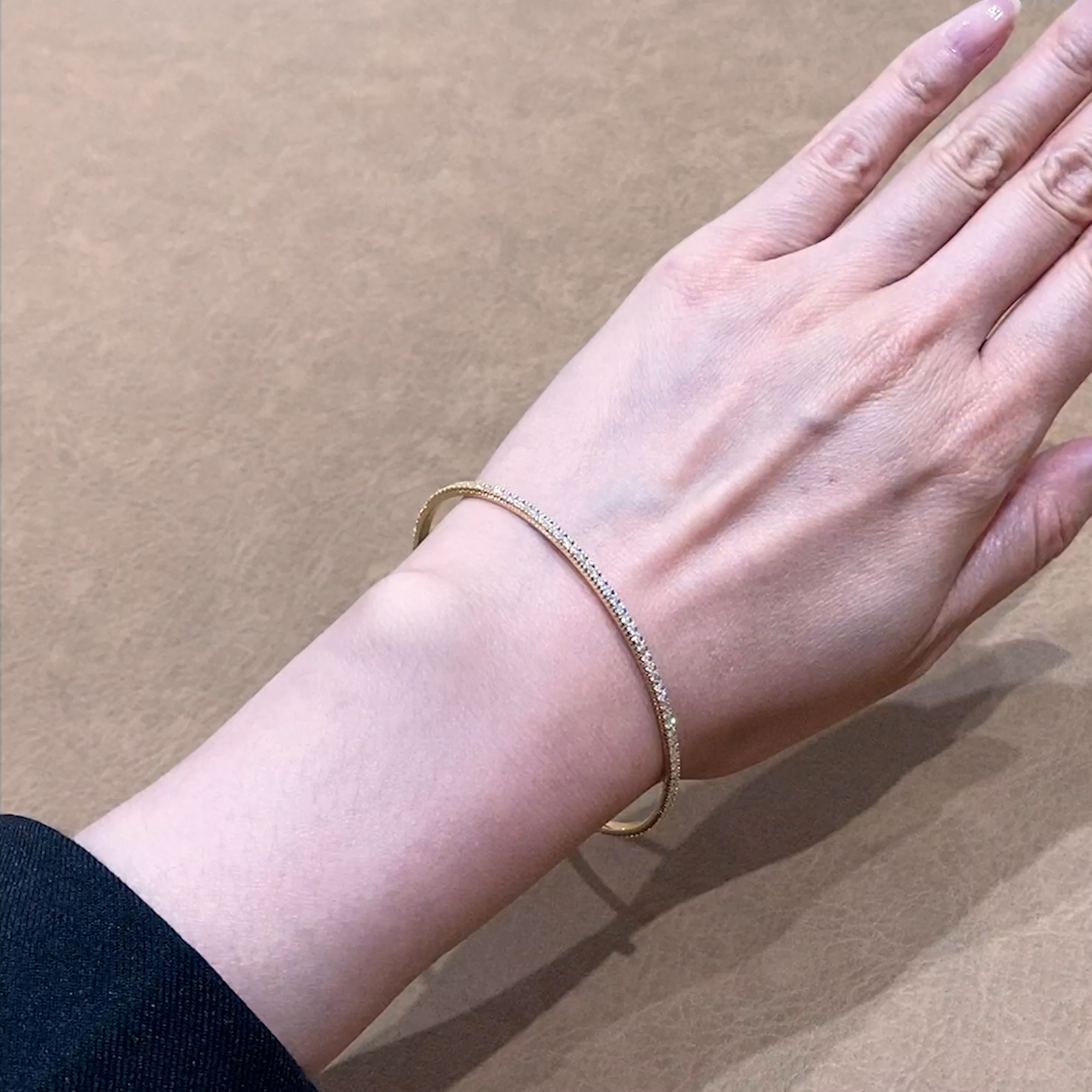 Diamond Eternity Bangle 2.07ct in 18ct Yellow Gold