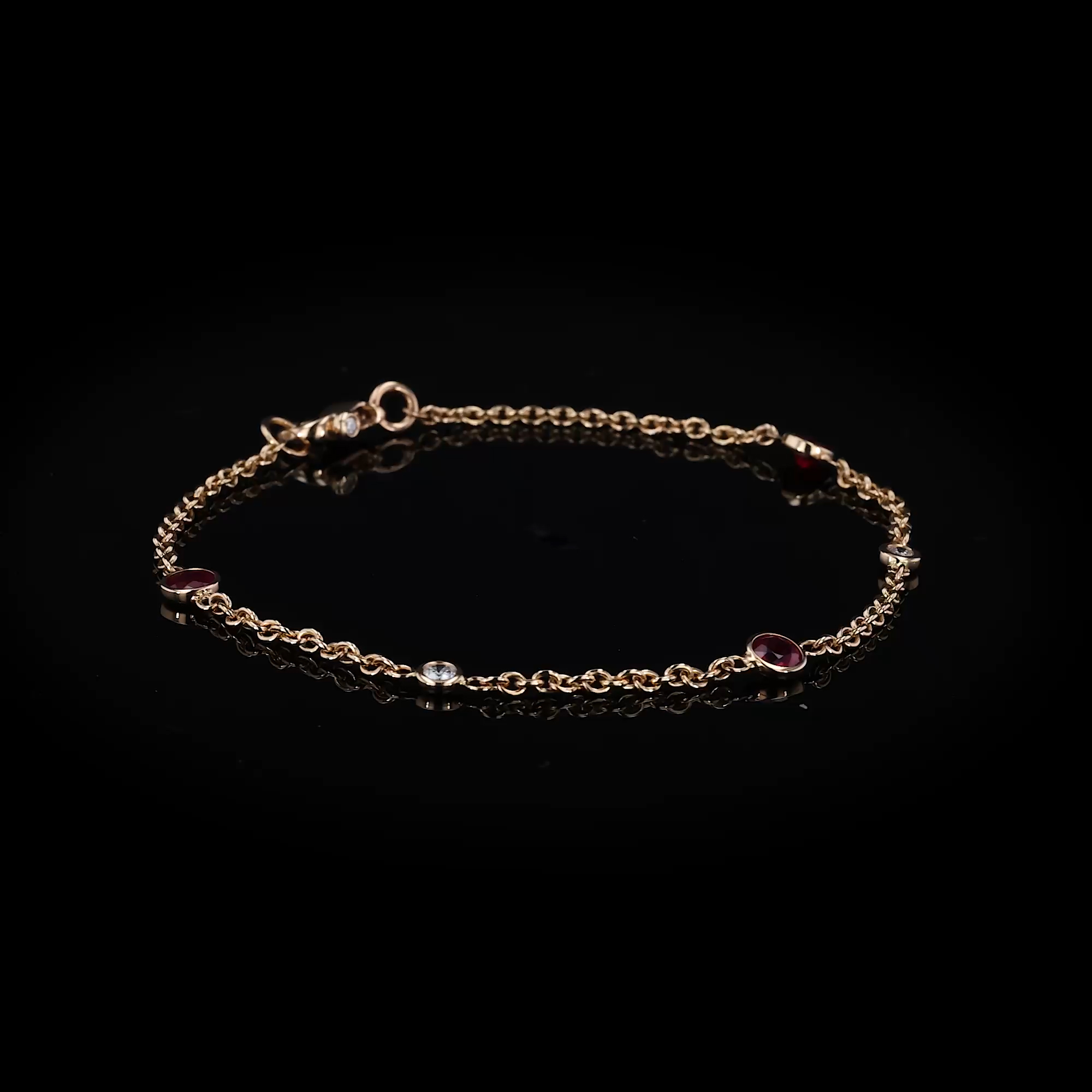 Sundance Ruby and Diamond Bracelet 0.78ct in 18ct Rose Gold