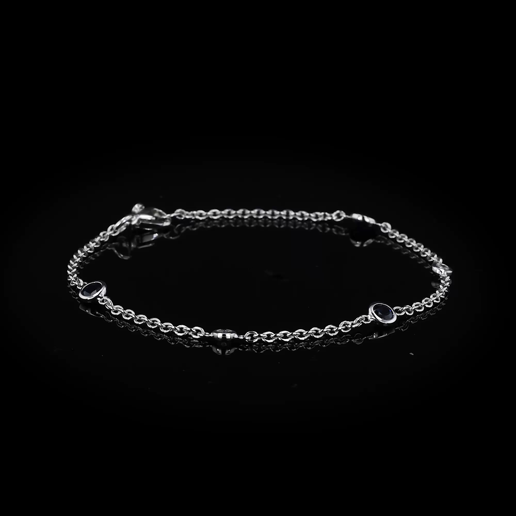 Sundance Sapphire and Diamond Bracelet 0.76ct in 18ct White Gold