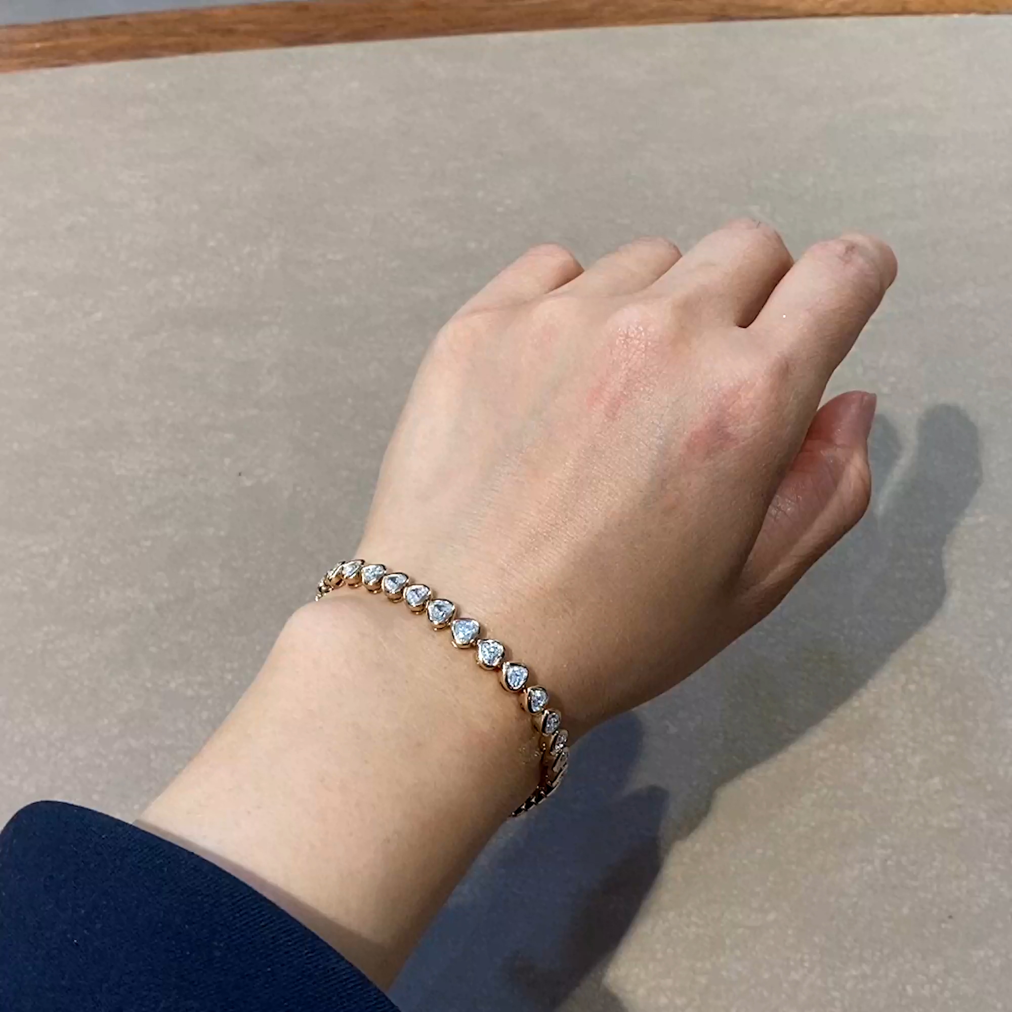 Sundance 6.60ct Heartshape Diamond Tennis Bracelet in 18ct Rose Gold