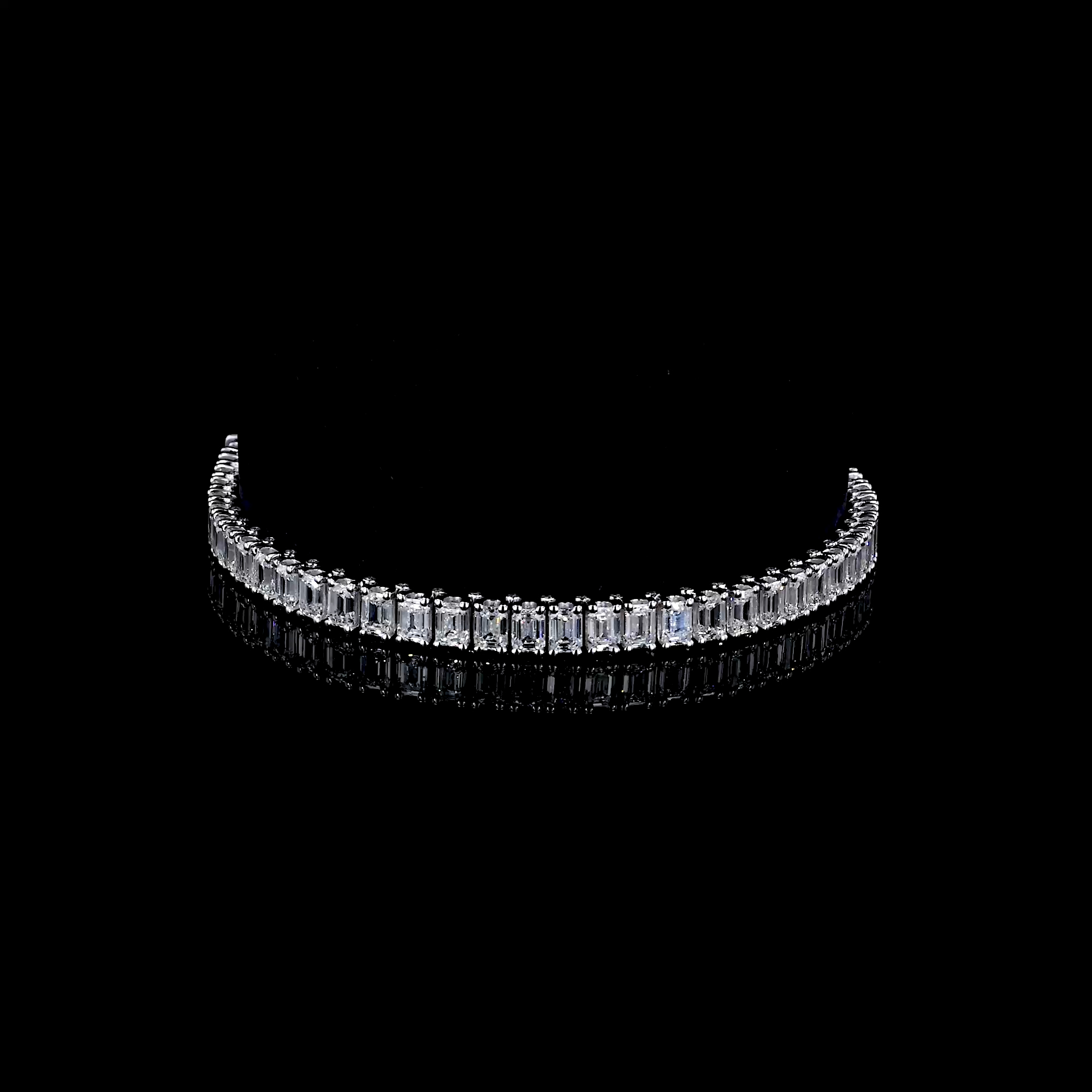 Emerald Cut Diamond Bracelet 10.85ct in 18ct White Gold