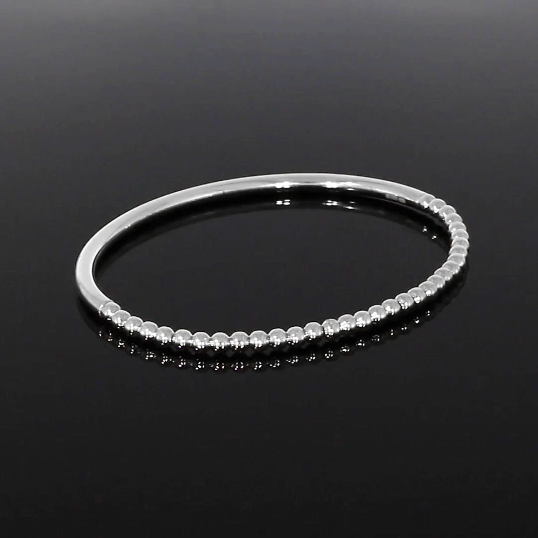 Bohemia Gold Bangle in 18ct White Gold