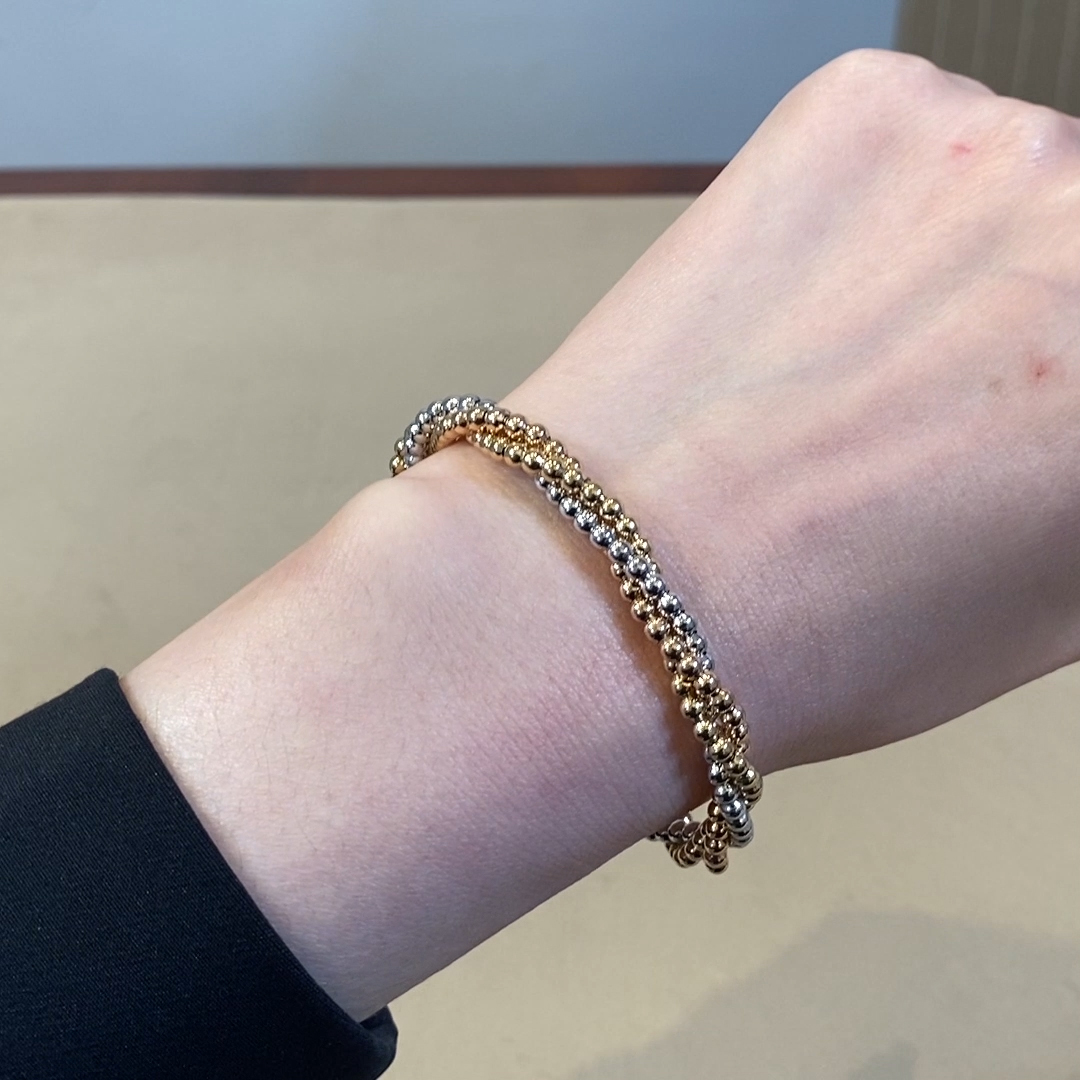 Bohemia Three-Row Bracelet in 18ct Yellow, White and Rose Gold