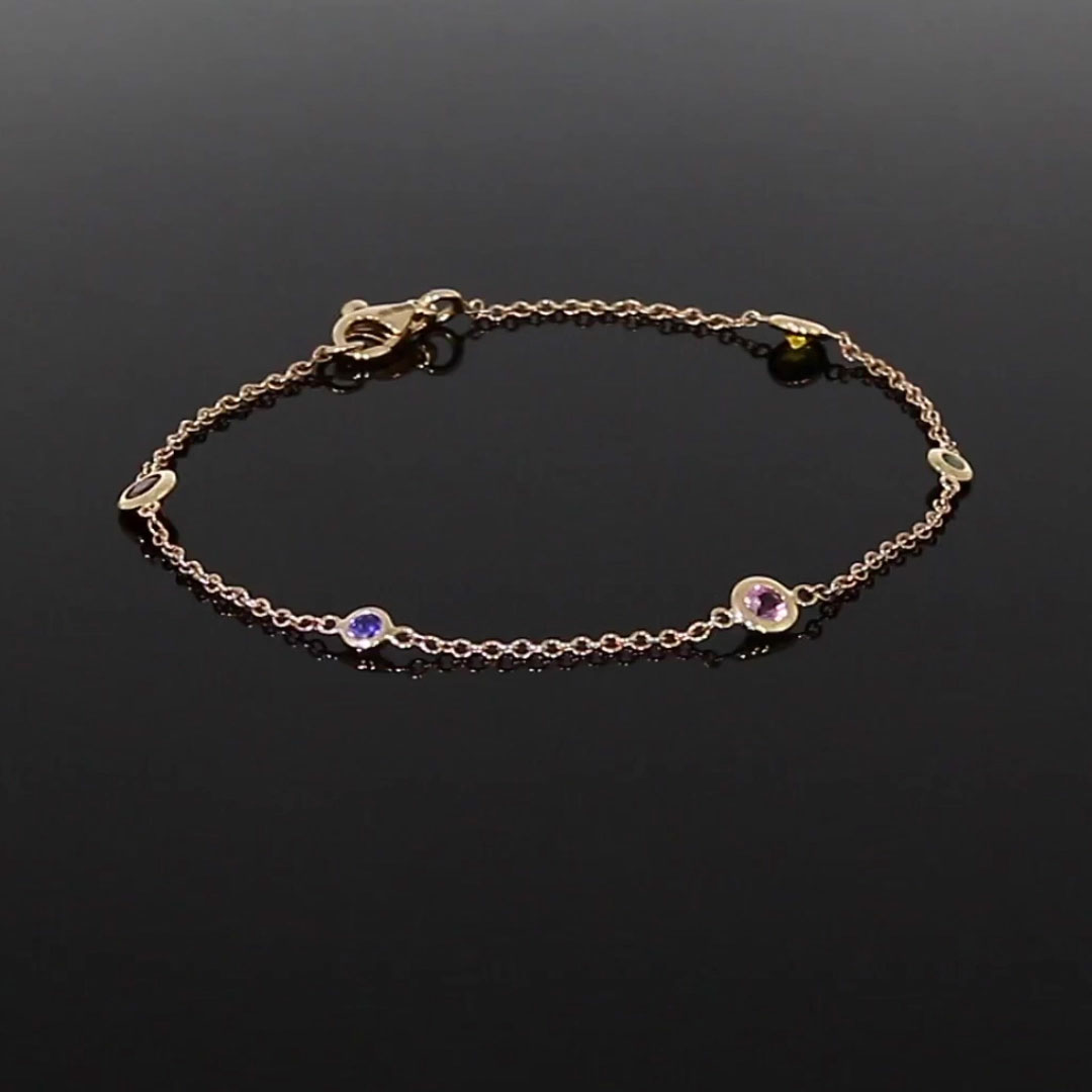 Sundance Fancy Sapphire and Diamond Bracelet 0.79ct in 18ct Rose Gold