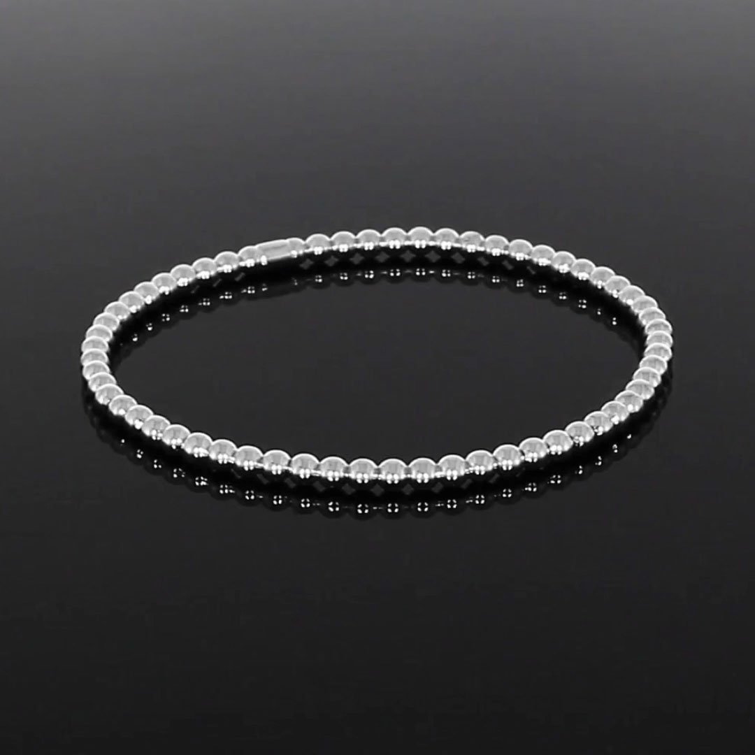 Bohemia Plain Bangle in 18ct White Gold