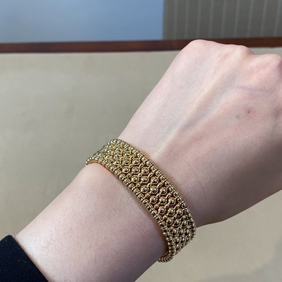 Bohemia Three Row Bangle in 18ct Yellow Gold