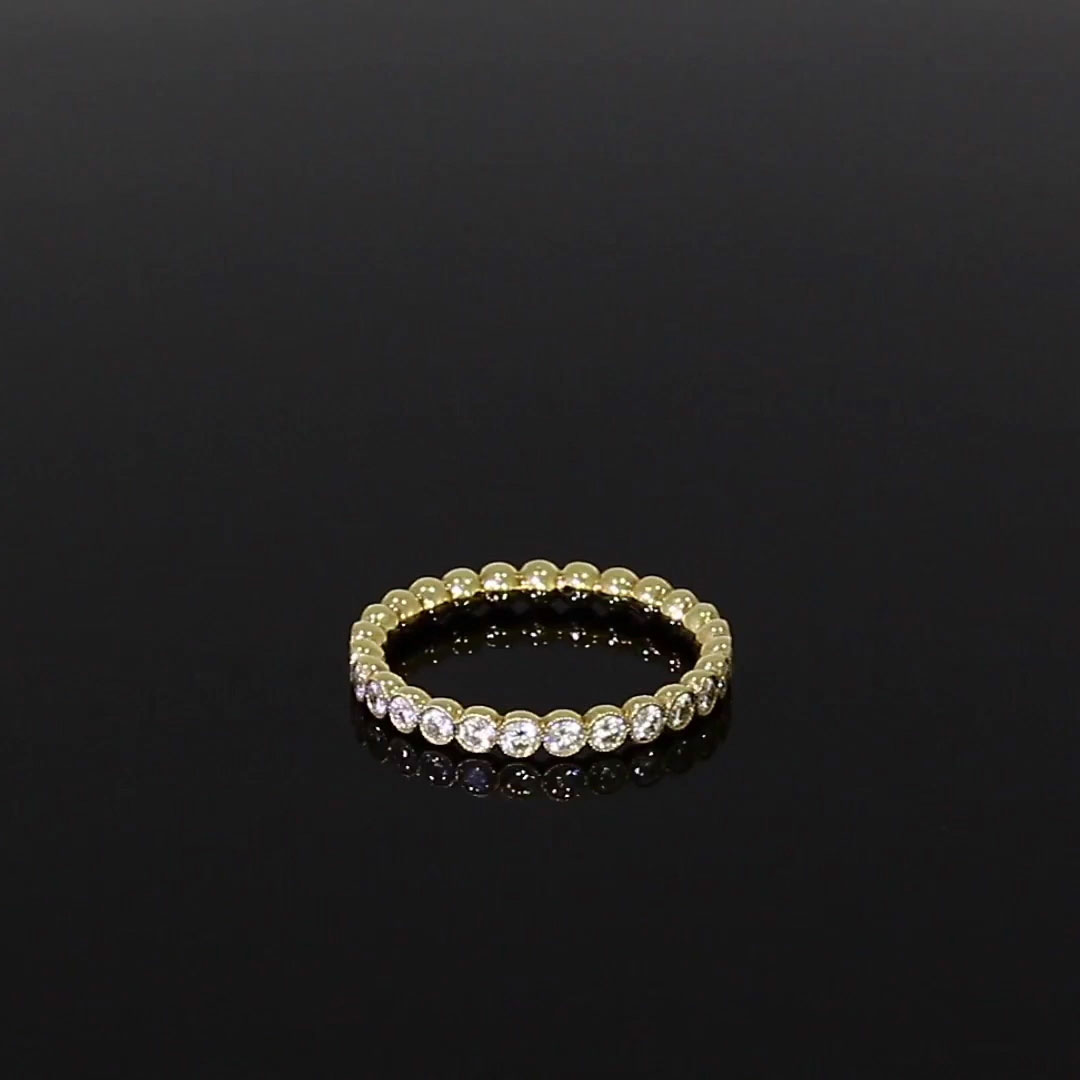 Diamond Dot Eternity Ring 0.97ct in 18ct Yellow Gold - Brilliant Cut ...
