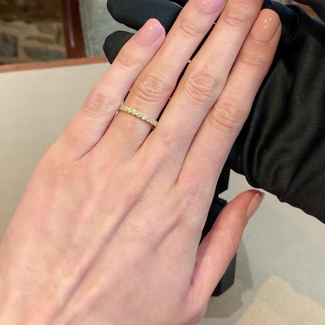 Diamond Dot 0.97ct Full Eternity Ring in 18ct Yellow Gold