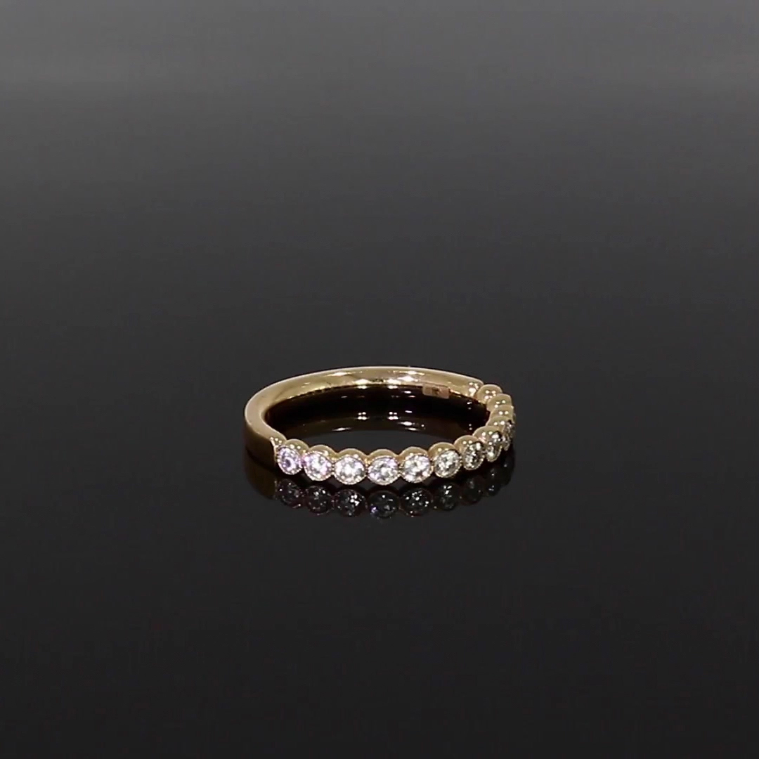 Diamond Dot 0.48ct Half Eternity Ring in 18ct Rose Gold