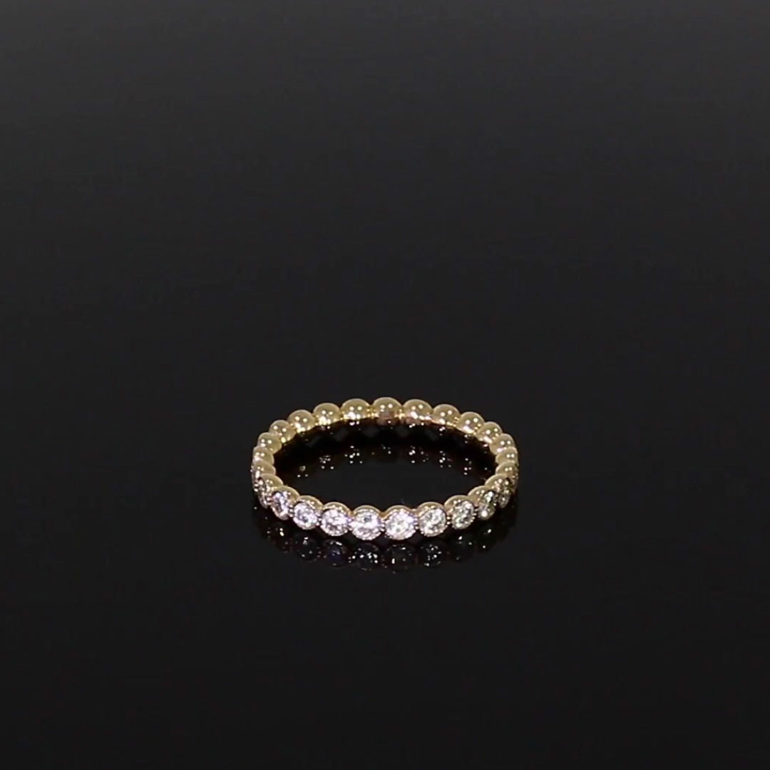 Diamond Dot 0.99ct Full Eternity Ring in 18ct Rose Gold