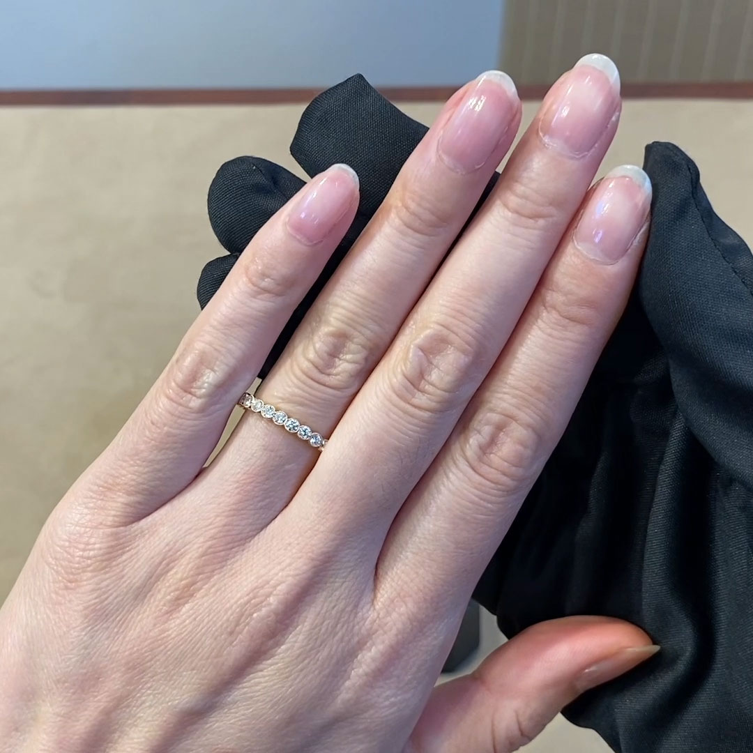 Diamond Dot 0.99ct Full Eternity Ring in 18ct Rose Gold