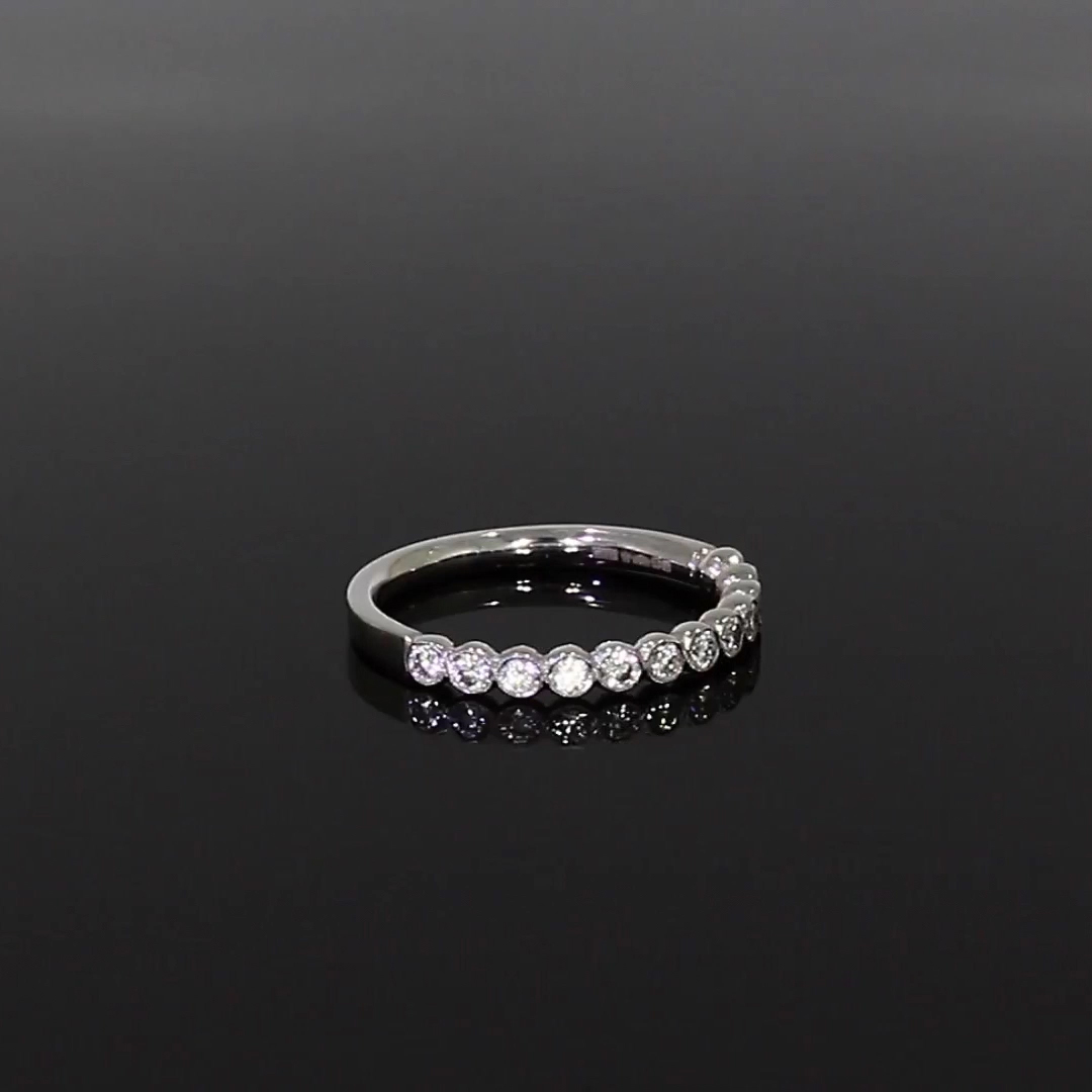Diamond Dot Half Eternity Ring<br /> 0.45CT in Platinum