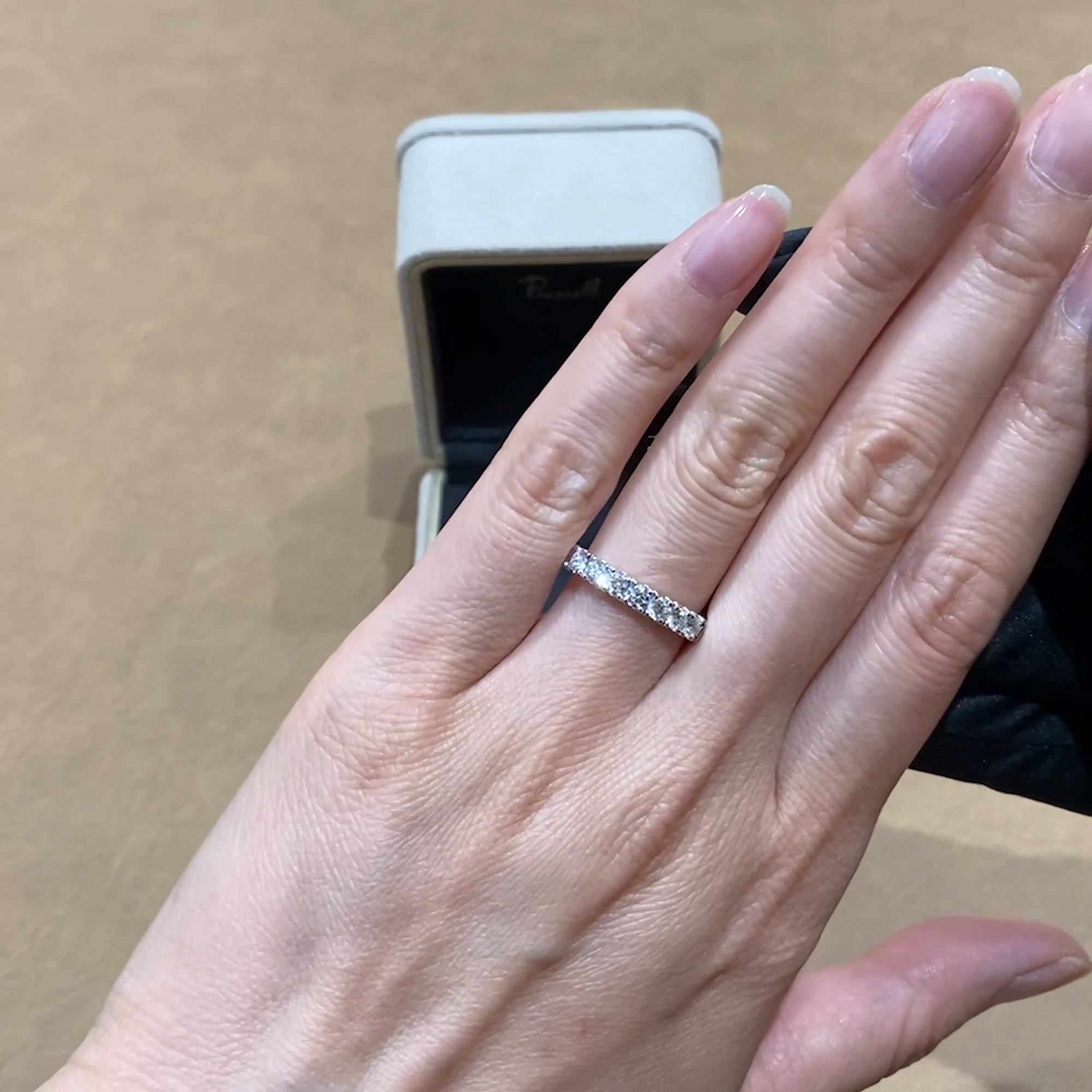 Celestial 0.78ct Diamond Half Eternity Ring in Platinum and 18ct Yellow Gold