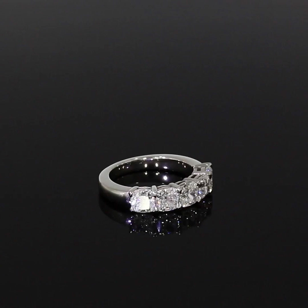 Cushion Cut Diamond Five-Stone Ring 2.50ct in Platinum