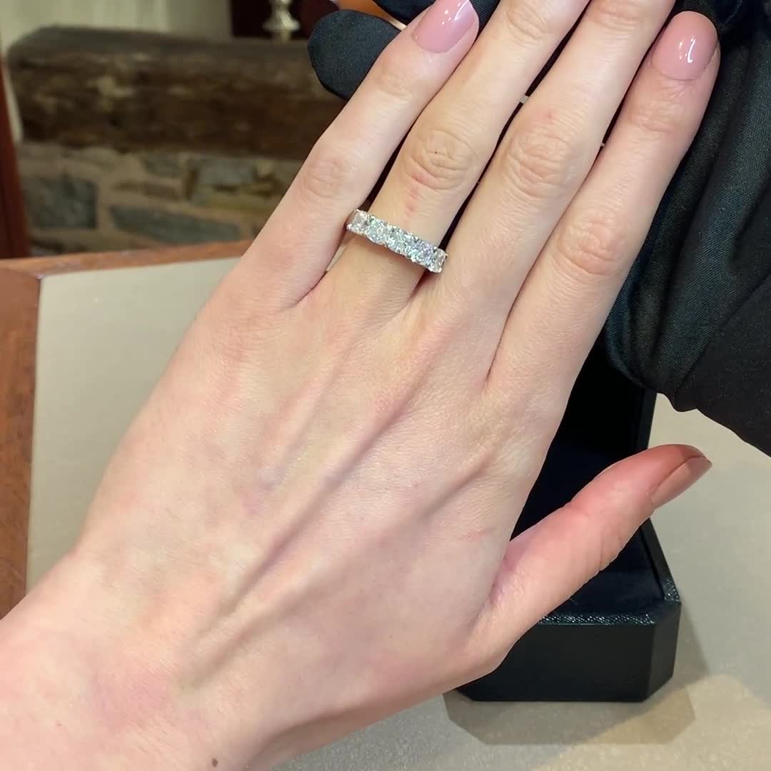 Cushion Cut Diamond Five-Stone Ring 2.50ct in Platinum