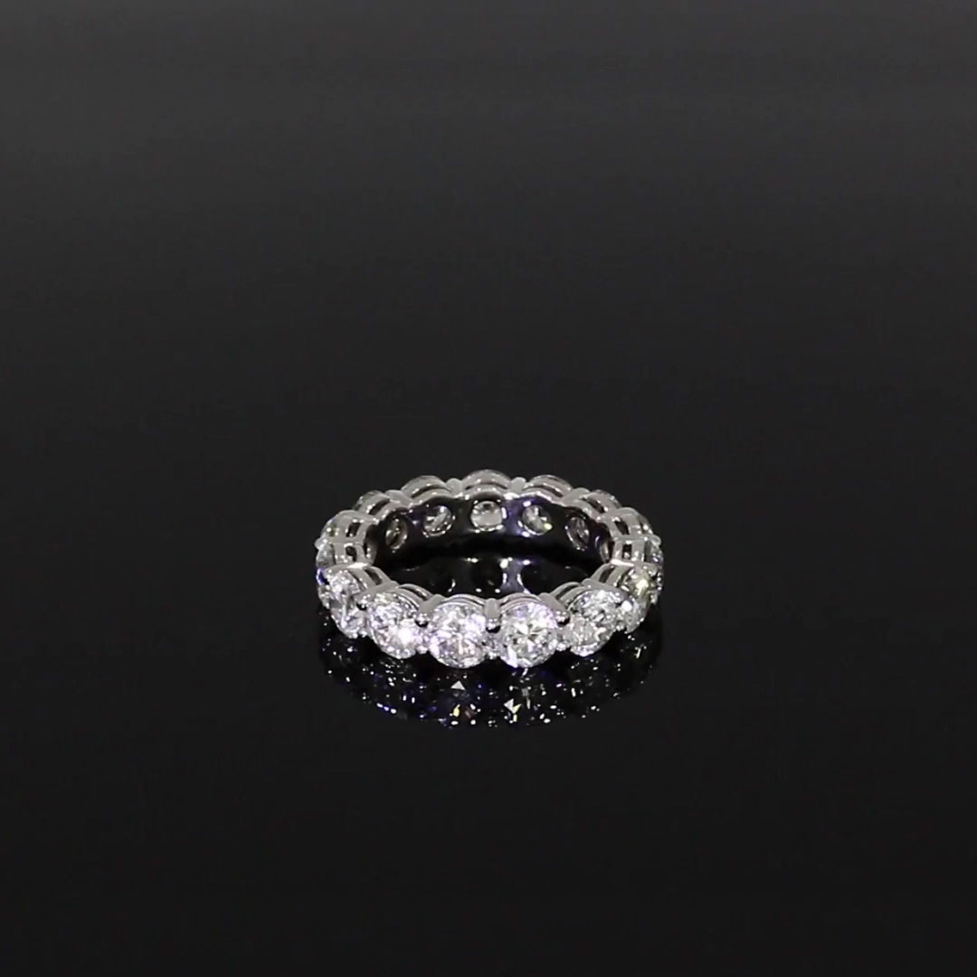Brilliant Cut Diamond Eternity Ring<br /> 6.21CT in Platinum