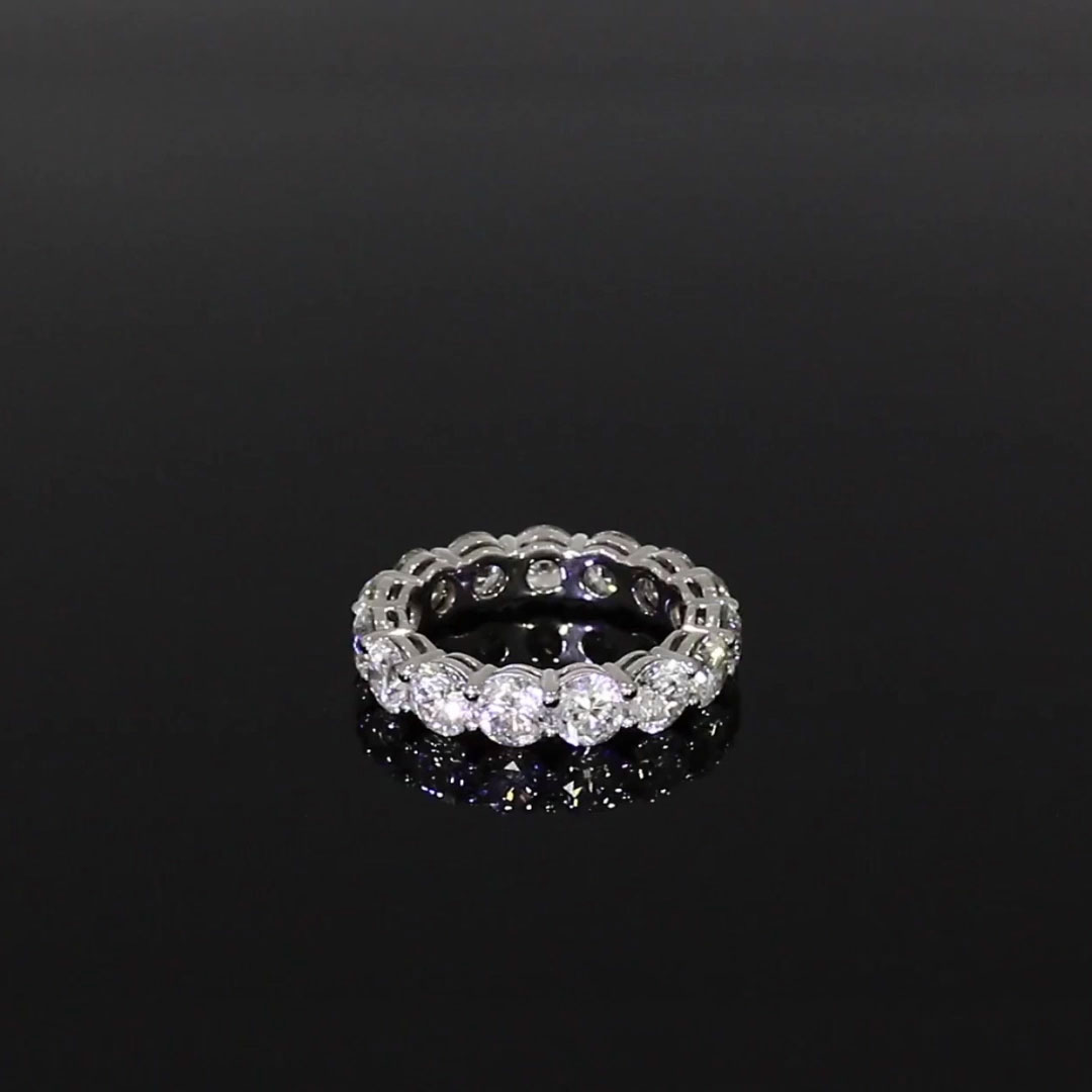 Brilliant Cut Diamond Eternity Ring 6.01ct in Platinum