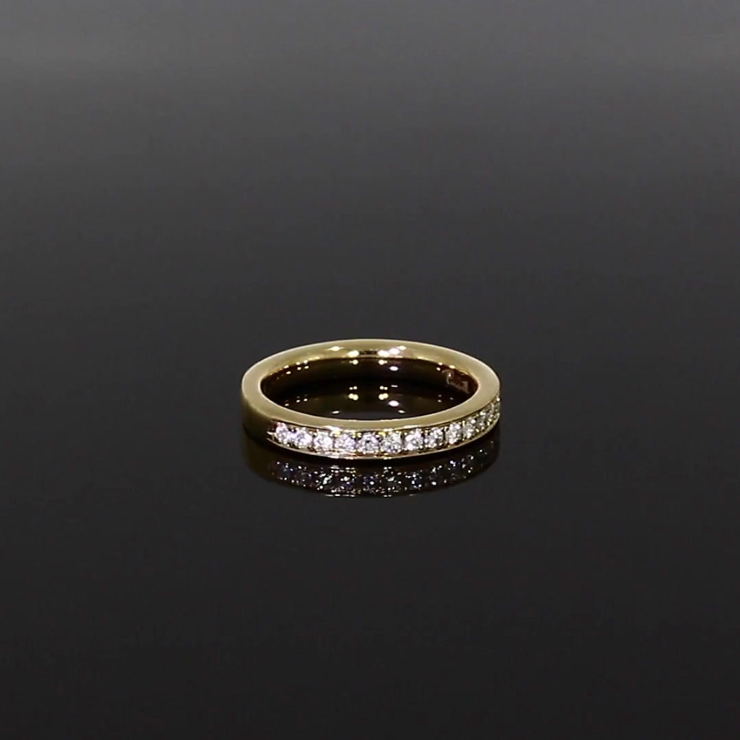 Brilliant Cut Diamond Half Eternity Ring 0.24ct in 18ct Yellow Gold