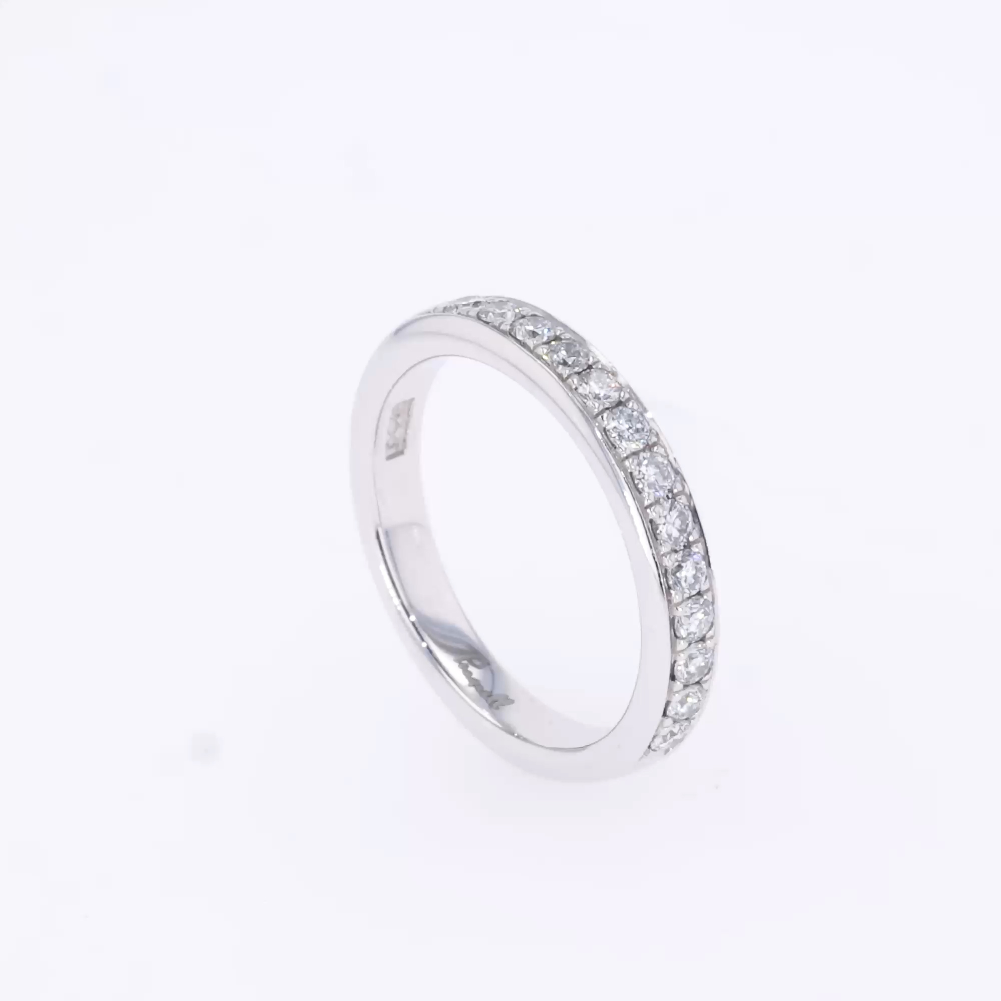 Brilliant Cut Diamond Half Eternity Ring 0.43ct in Platinum
