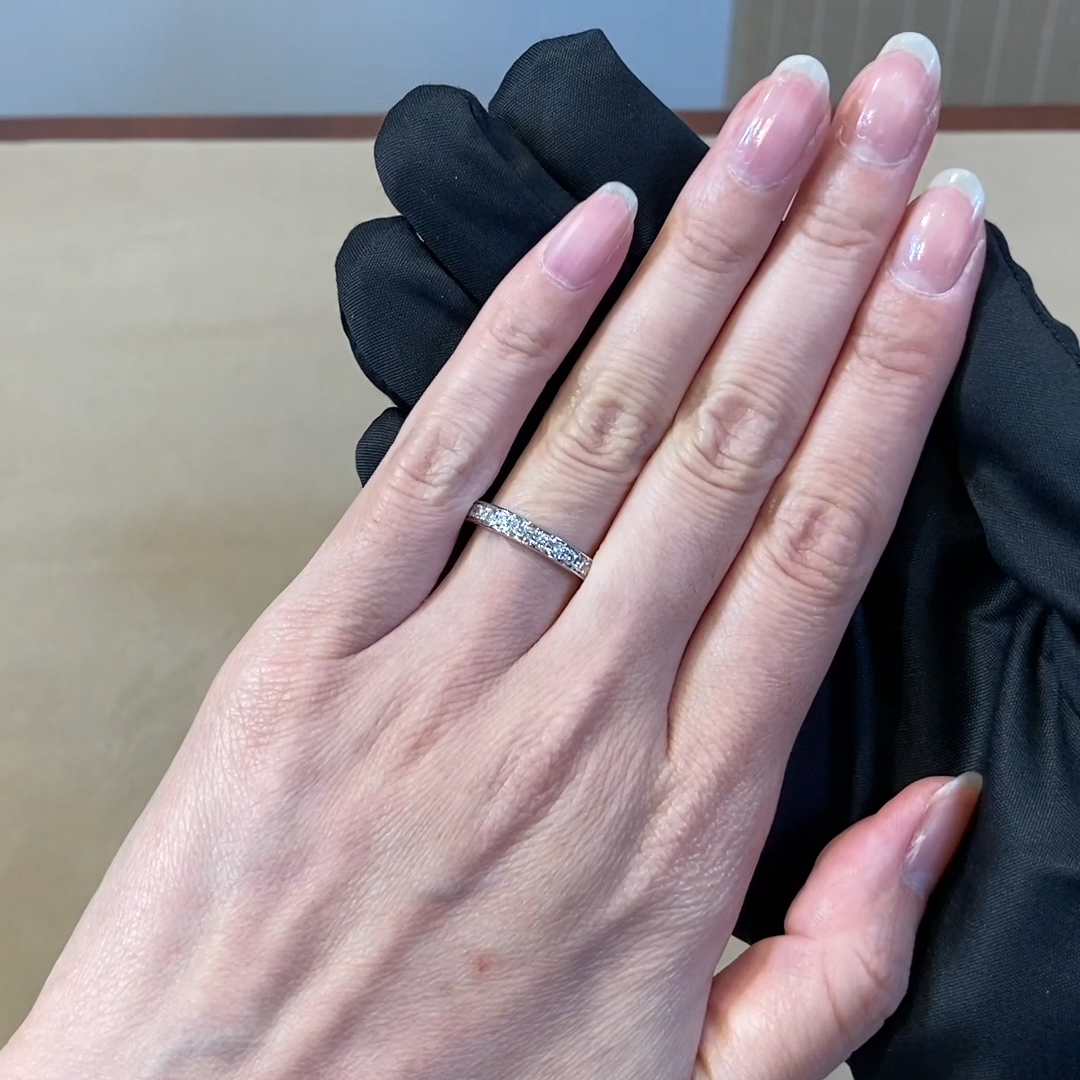 Brilliant Cut Diamond Half Eternity Ring 0.43ct in Platinum