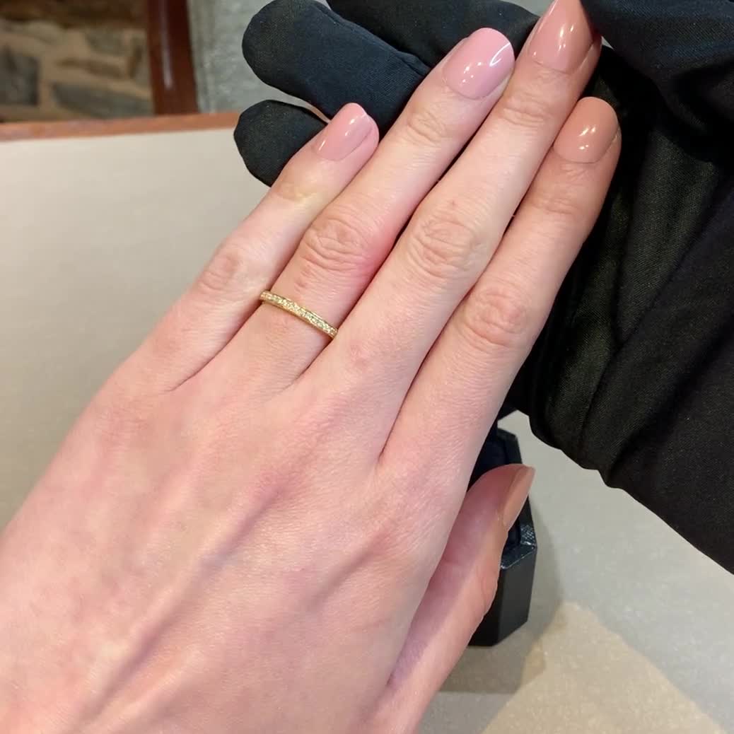 Brilliant Cut Diamond Half Eternity Ring 0.15ct in 18ct Yellow Gold