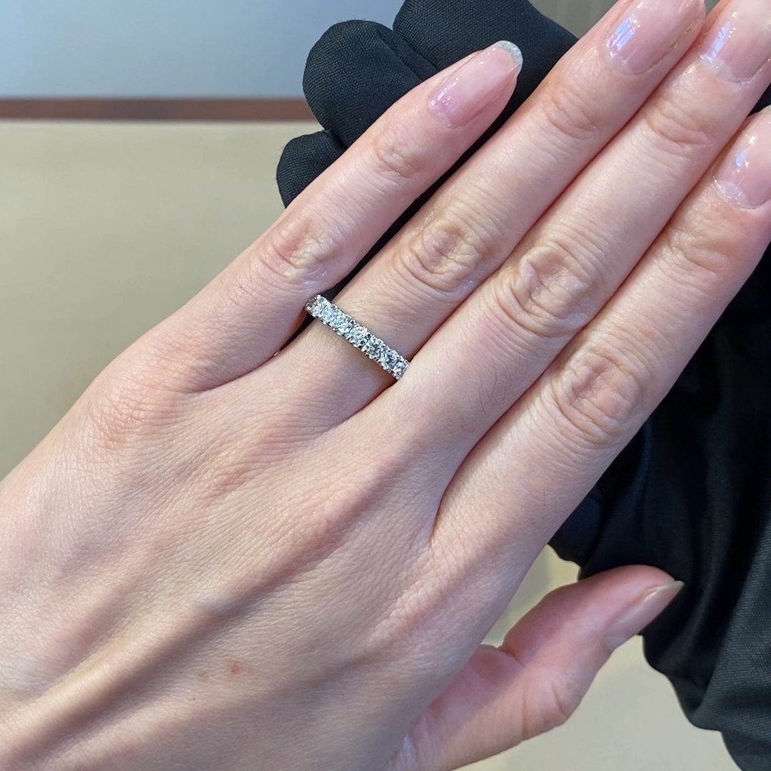 Celestial 0.74ct Diamond Half Eternity Ring in Platinum