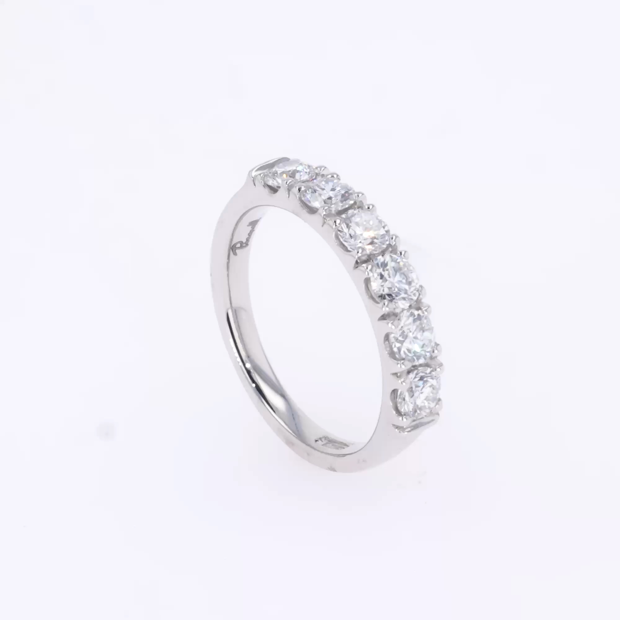 Brilliant Cut Diamond Half Eternity Ring 1.13ct in Platinum
