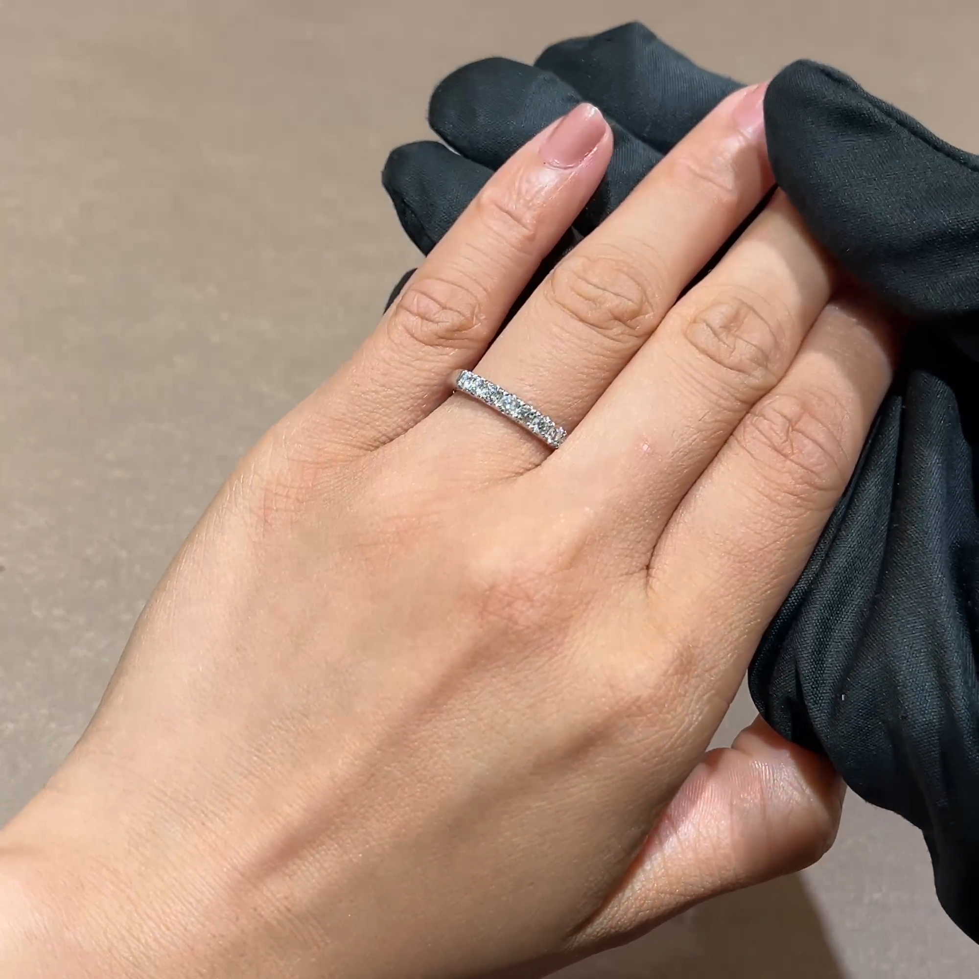 Celestial 0.53ct Diamond Half Eternity Ring in Platinum