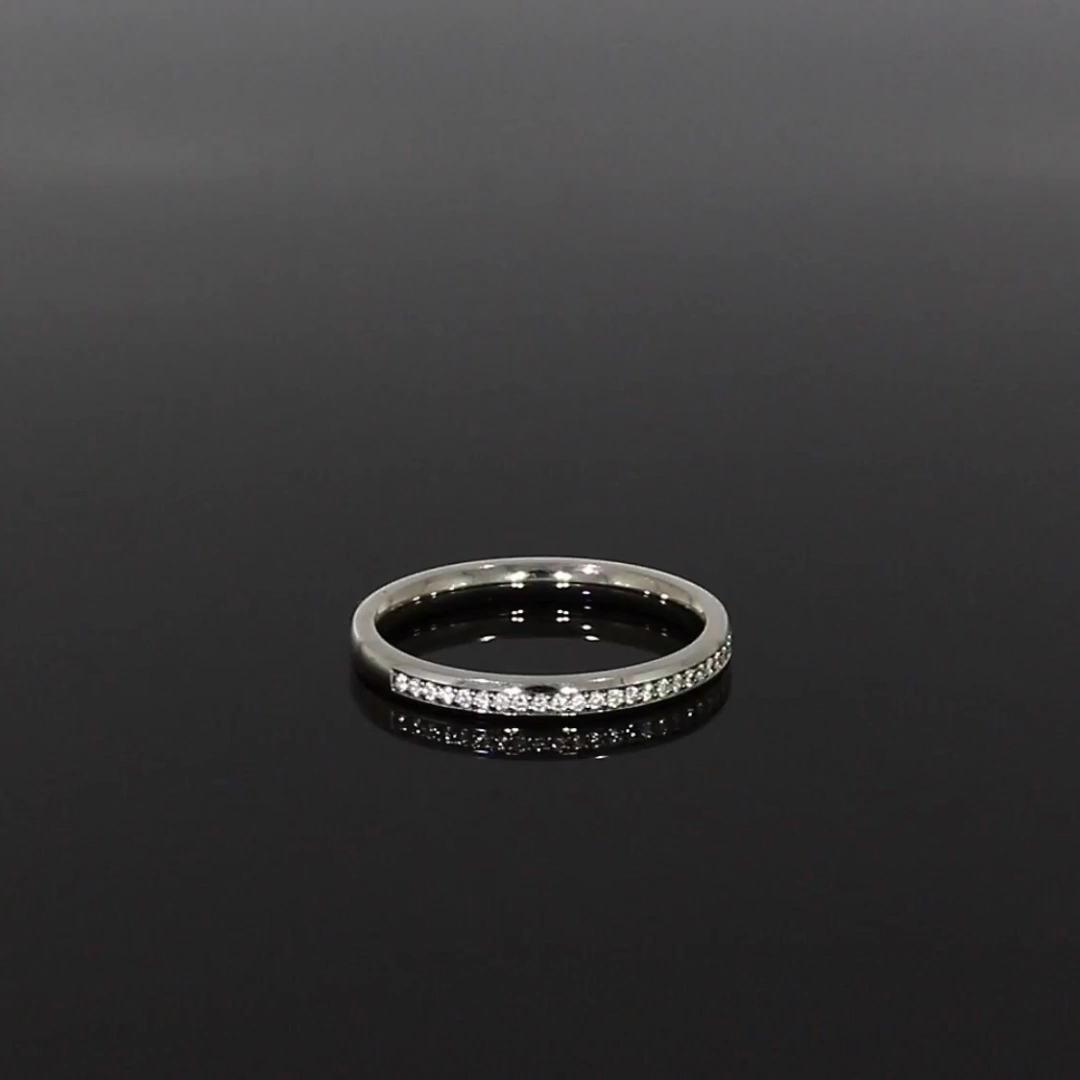 Brilliant Cut Diamond Half Eternity Ring 0.12ct in Platinum