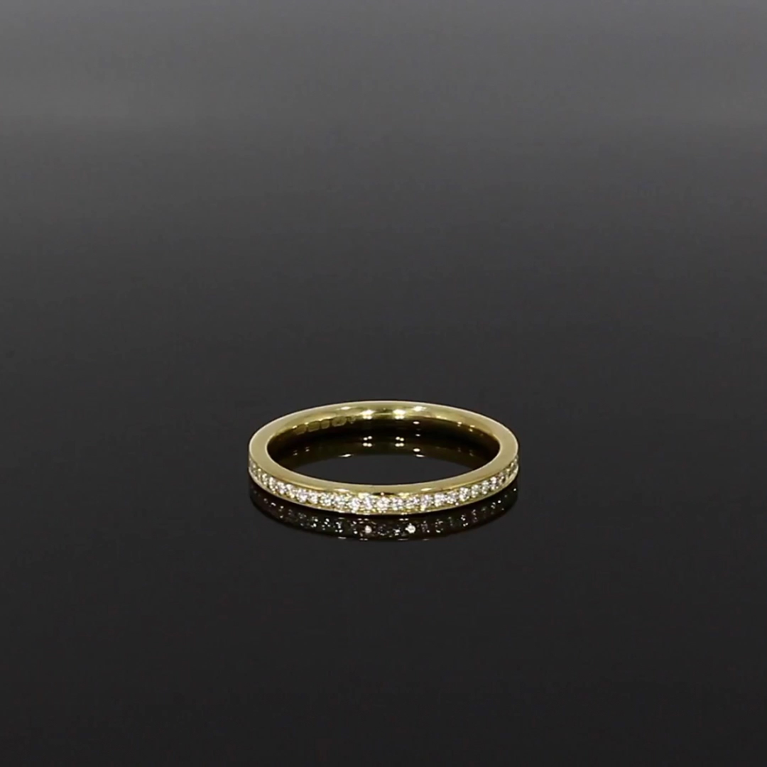 Brilliant Cut Diamond Eternity Ring 0.25ct in 18ct Yellow Gold